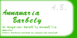 annamaria barbely business card